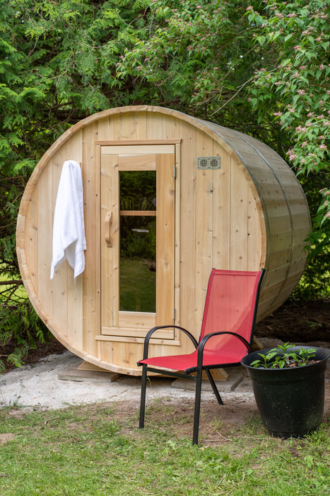 Dundalk LeisureCraft Harmony Barrel Sauna CTC22E Canadian Timber Collection