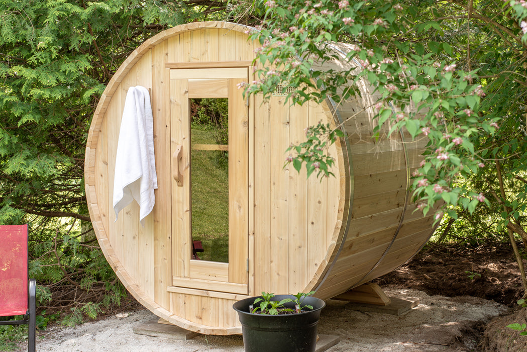 Dundalk LeisureCraft Harmony Barrel Sauna CTC22E Canadian Timber Collection