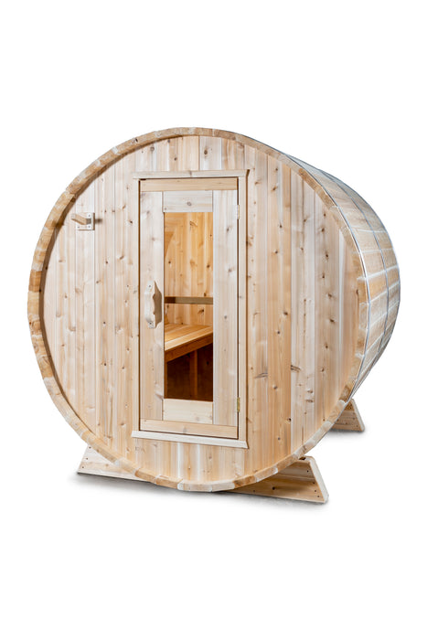 Dundalk LeisureCraft Harmony Barrel Sauna CTC22W (Wood burning Heater) Canadian Timber Collection