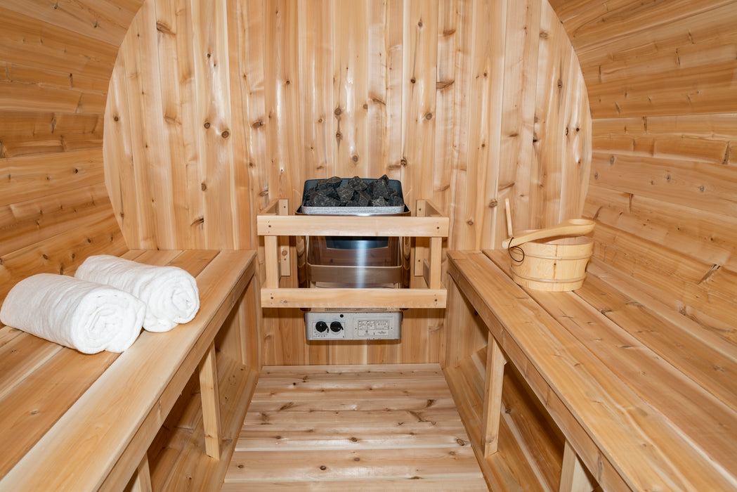 Dundalk LeisureCraft Serenity Barrel Sauna CTC2245E (Electric Heater) Canadian Timber Collection