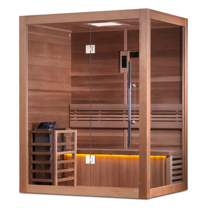 Golden Designs GDI-7202-01 "Hanko Edition" 2-3 Person Traditional Sauna - Canadian Red Cedar Interior