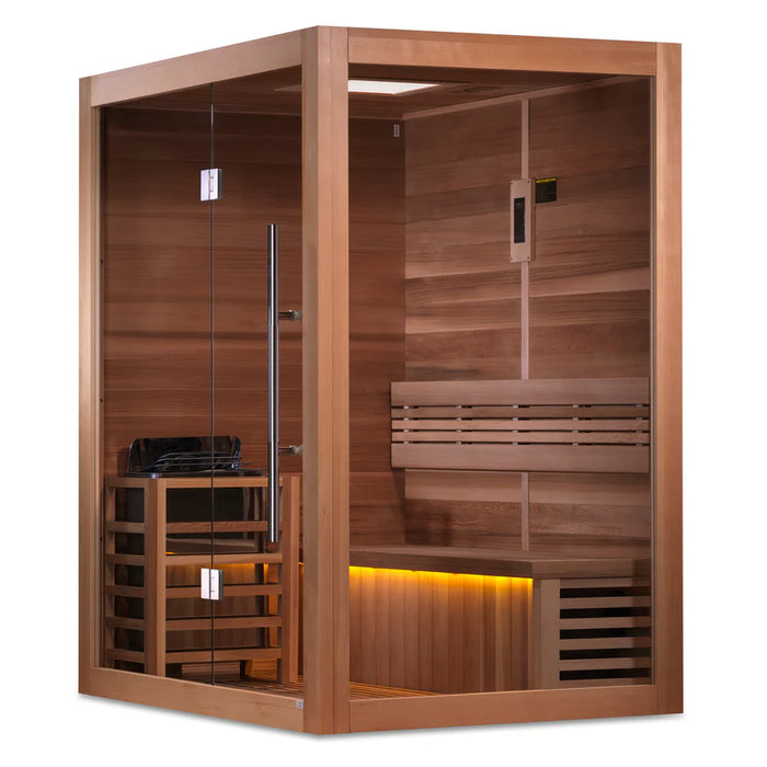 Golden Designs GDI-7202-01 "Hanko Edition" 2-3 Person Traditional Sauna - Canadian Red Cedar Interior