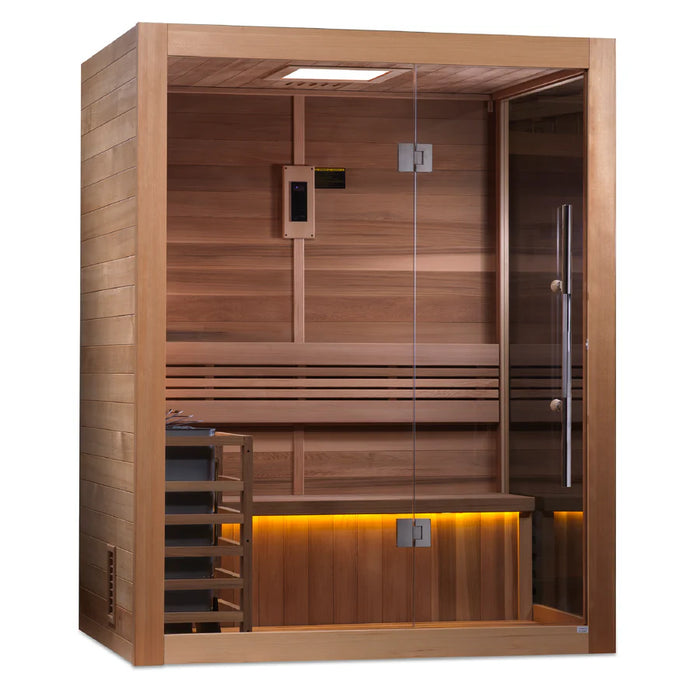 Golden Designs GDI-7202-01 "Hanko Edition" 2-3 Person Traditional Sauna - Canadian Red Cedar Interior