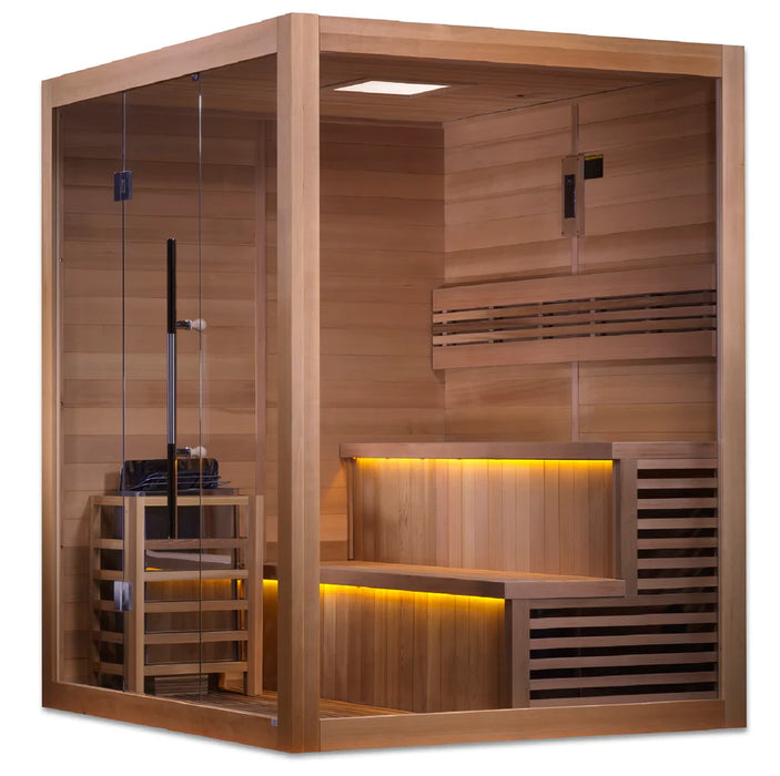 Golden Designs GDI-7206-01 "Kuusamo Edition" 6 Person Traditional Sauna - Canadian Red Cedar Interior