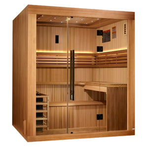 Golden Designs 2025 Updated "Osla Edition" 6 Person Traditional Sauna