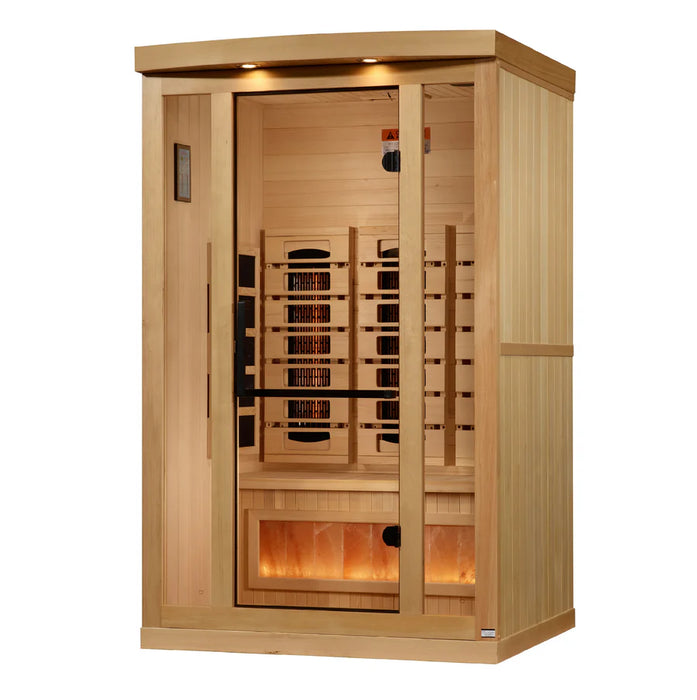 Golden designs 2-Person Full Spectrum with Himalayan Salt Bar Sauna