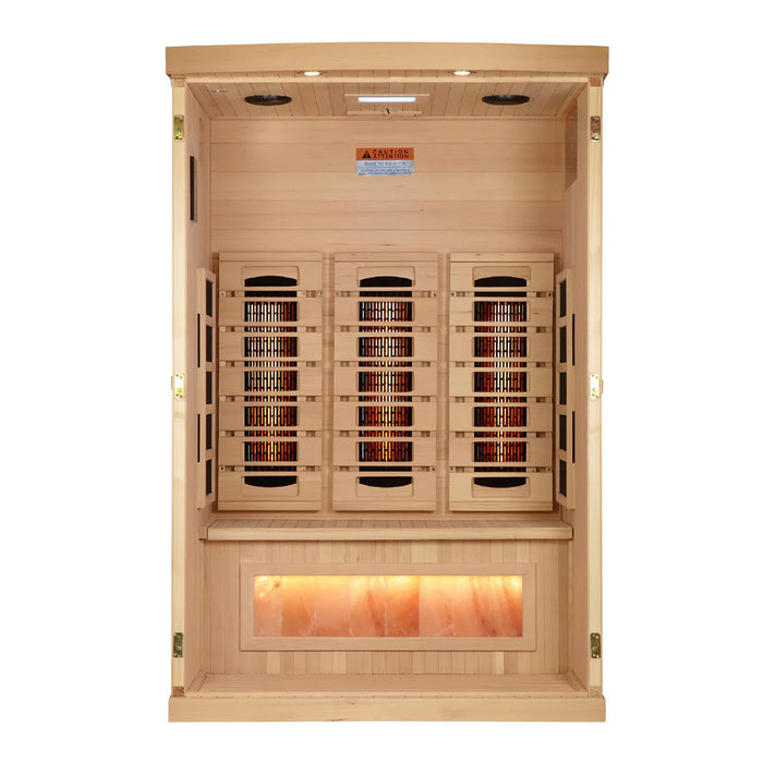 Golden designs 2-Person Full Spectrum with Himalayan Salt Bar Sauna