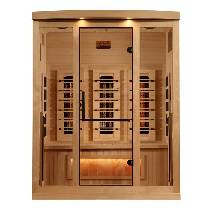 Golden designs 3-Person Full Spectrum with Himalayan Salt Bar Sauna