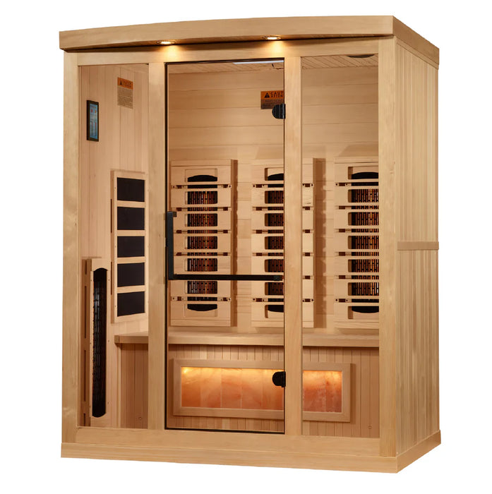 Golden designs 3-Person Full Spectrum with Himalayan Salt Bar Sauna