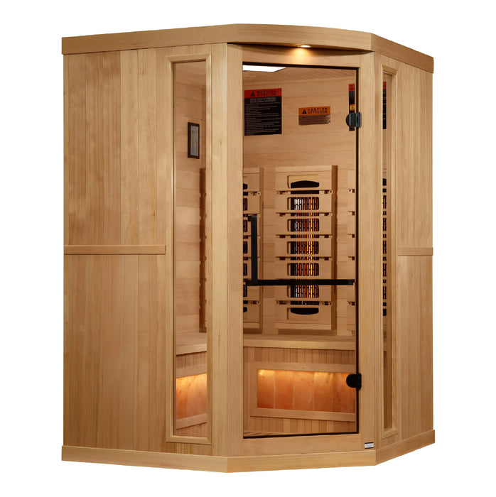 Golden designs 3-Person Full Spectrum with Himalayan Salt Bar Sauna