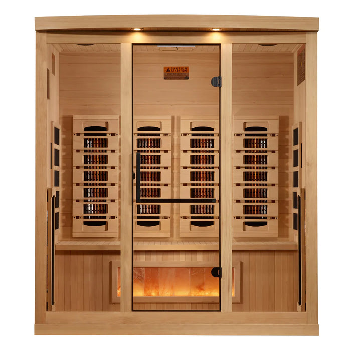 Golden designs 4-Person Full Spectrum with Himalayan Salt Bar Sauna