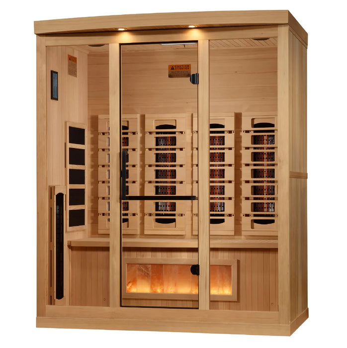 Golden designs 4-Person Full Spectrum with Himalayan Salt Bar Sauna