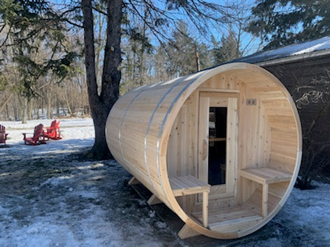 Dundalk LeisureCraft Serenity Barrel Sauna CTC2245E (Electric Heater) Canadian Timber Collection