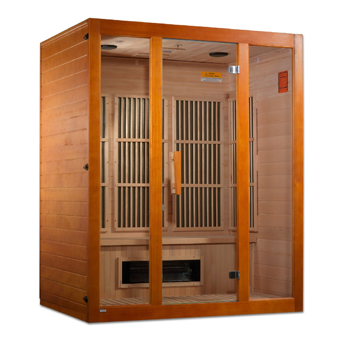 Maxxus Dual Tech 3 person Low EMF FAR Infrared Sauna Canadian Hemlock