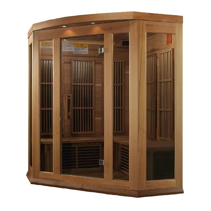 Maxxus 3-Person Corner Near Zero EMF FAR Infrared Sauna