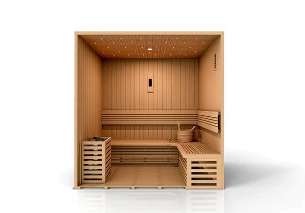 Golden Designs 2025 Updated "Copenhagen Edition" 3 Person Traditional Sauna