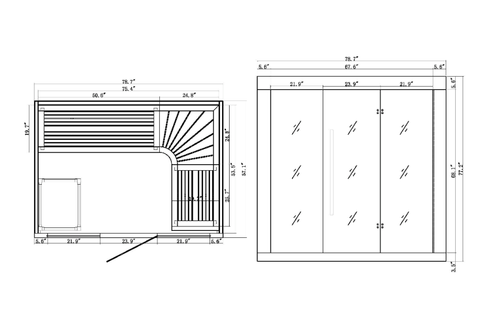 Golden Designs 2025 Updated "Copenhagen Edition" 3 Person Traditional Sauna