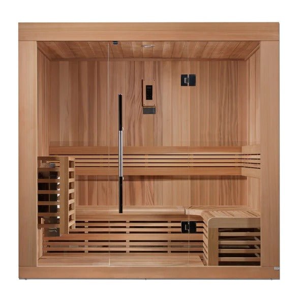 Golden Designs 2025 Updated "Copenhagen Edition" 3 Person Traditional Sauna