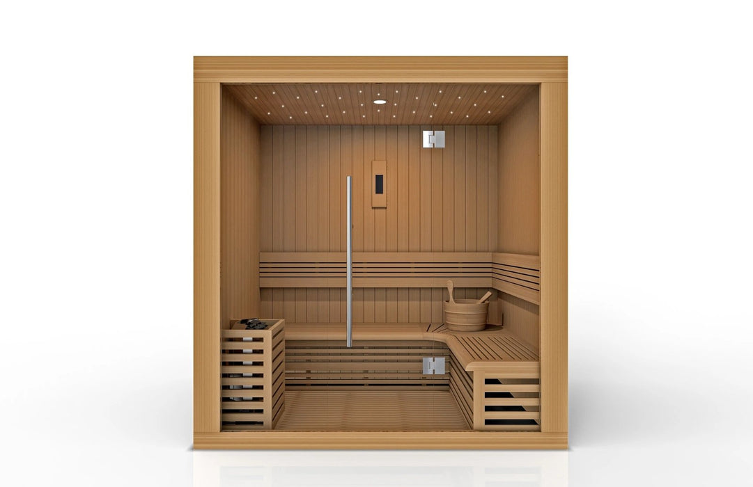 Golden Designs 2025 Updated "Copenhagen Edition" 3 Person Traditional Sauna