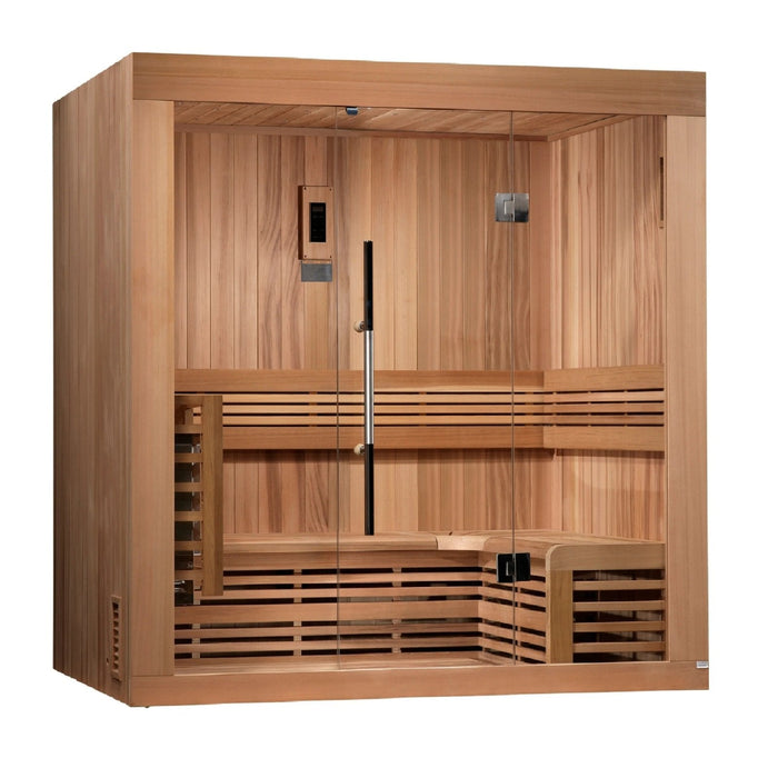 Golden Designs 2025 Updated "Copenhagen Edition" 3 Person Traditional Sauna