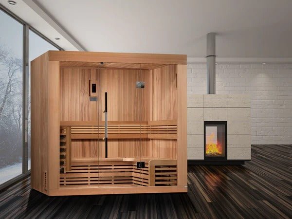 Golden Designs 2025 Updated "Copenhagen Edition" 3 Person Traditional Sauna