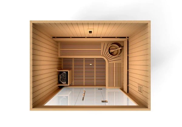 Golden Designs 2025 Updated "Copenhagen Edition" 3 Person Traditional Sauna