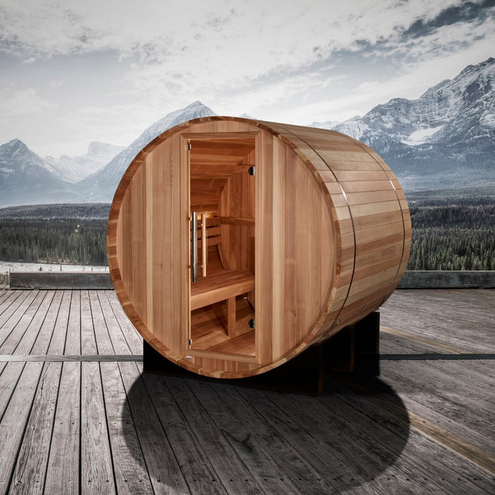 Golden Designs "St. Moritz" 2 Person Barrel Traditional Sauna