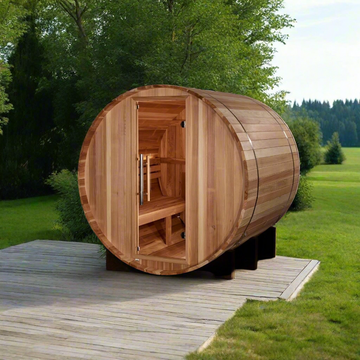 Golden Designs "St. Moritz" 2 Person Barrel Traditional Sauna