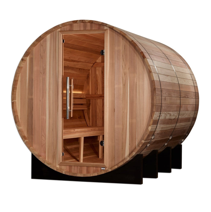 Golden Designs Klosters" 6 Person Barrel Traditional Sauna