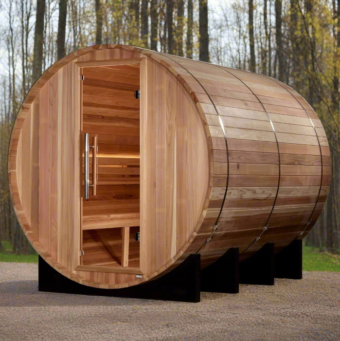 Golden Designs Klosters" 6 Person Barrel Traditional Sauna