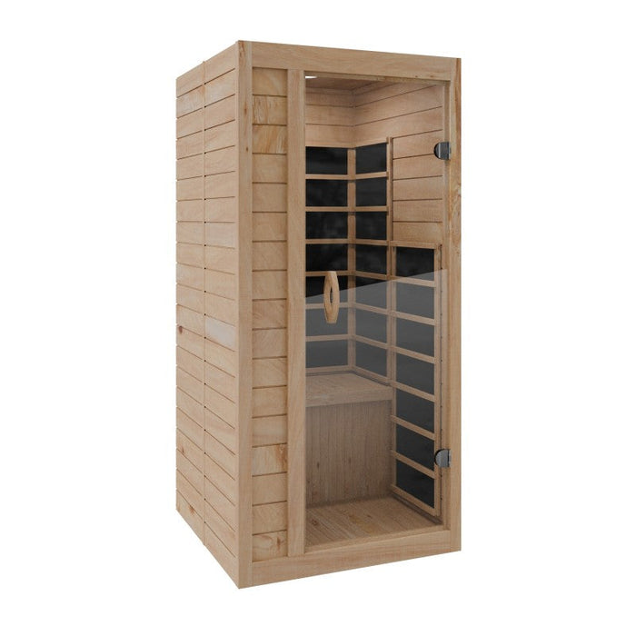 SteamSpa Home Sauna Room 1 Person Hemlock Wooden Indoor Sauna Spa