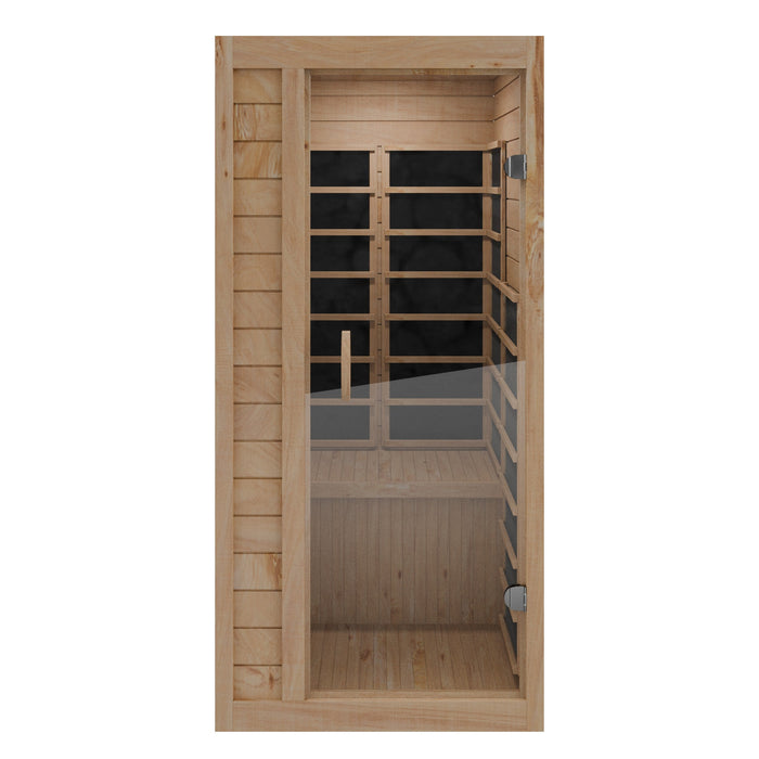 SteamSpa Home Sauna Room 1 Person Hemlock Wooden Indoor Sauna Spa