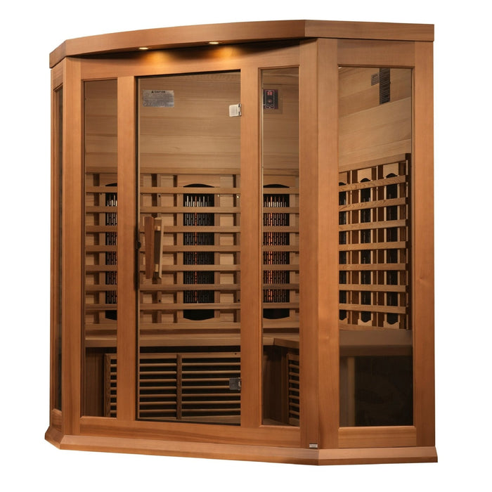 Maxxus 3-Person Corner Full Spectrum Near Zero EMF FAR Infrared Sauna