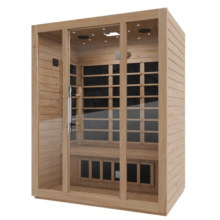 SteamSpa 3-Person Hemlock Indoor Sauna Spa Bluetooth, FM, Radio, Heating Plate