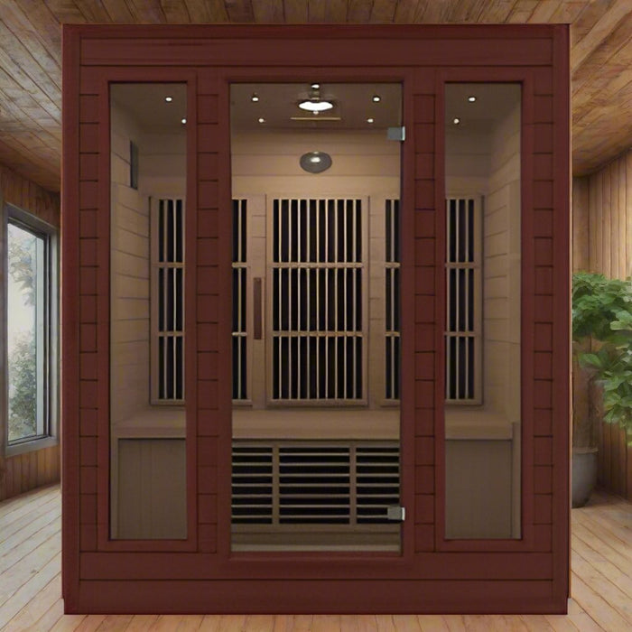 SteamSpa 3 Person Hemlock Sauna Perfect for Oxygen Bar, Heating Plate, Touch Panel